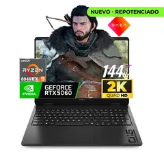 HP - Computador Portátil Gamer Omen Amd Ryzen 9 8940HX 24/ 1 TB RTX 5060 8GB 16" 2K 144HZ