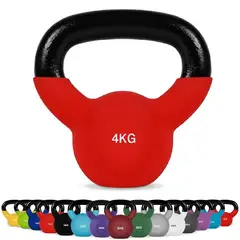 GENERICO - Mancuerna Pesa Rusa Kettlebell Neopreno 4 Kg Gym Color Surtido