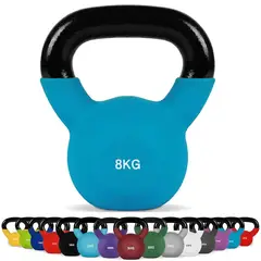 GENERICO - Mancuerna Pesa Rusa Kettlebell Neopreno 8 Kg Gym Color Surtido