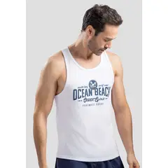 MARKETING PERSONAL - Camisilla Paq X2 Hombre Azul-Blanco Mp 113958