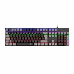 T-DAGGER - Teclado Naxos Rainbow T-TGK310BG Negro-Gris Español
