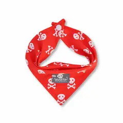 WAWAW - Pañoleta M rojo calaveras blancas
