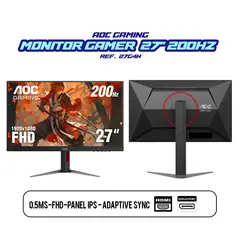 AOC - MONITOR 27 27G4H PIVOTE 200HZ - 0.3MS PANEL FAST IPS - FHD HDMI - DISPLAY PORT