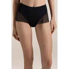 TOUCHE LINGERIE - Culotte brasilero de tiro alto elaborado en encaje y microfibra Ref. 0233N62