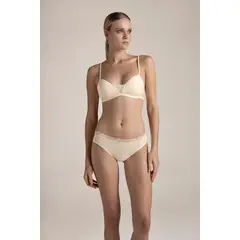 TOUCHE LINGERIE - Panty de tiro medio elaborado en microfibra y encaje Ref. 0243M62