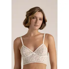 TOUCHE LINGERIE - Brasier triangular elaborado en encaje semitransparente Ref. 0432M62