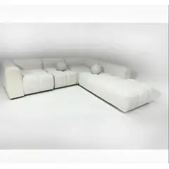 GENERICO - Juego de sala Sillón esquinero Moderno Grande Blanco