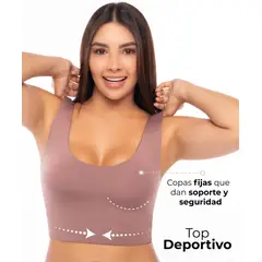 FAJATE - Top deportivo de alto soporte con cargaderas anchas