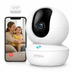 IMOU - Cámara de Seguridad Ranger IP De 5MP/3K - 360° Wi-Fi con Detección Inteligente IA + Audiox2