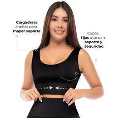 FAJATE - Top deportivo de alto soporte con cargaderas anchas