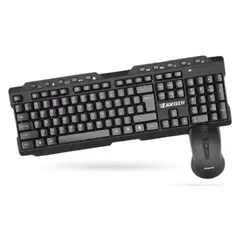 INNOVA - Teclado Y Mouse Jertech Inalámbrico Ultra Silencioso Ergonómico Y Multimedia Negro Negro