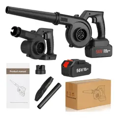 TECNOHOGAR JS - Sopladora Hojas Polvo Inalámbrico 56V 2 Baterías Litio 650W