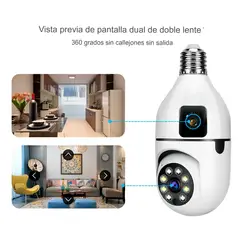 GENERICO - CAMARA IP BOMBILLO DOBLE APP V380