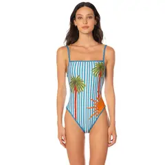 MAAJI - Vestido de Baño Enterizo Reversible Mujer Prism Wave Biella Azul