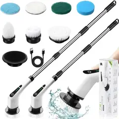 TV NOVEDADES - Cepillo De Limpieza eléctrico Giratorio Con Brazo Extensión Limpiador