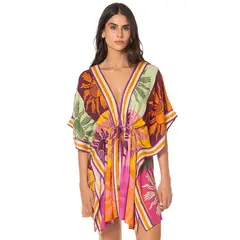 MAAJI - Salida de Baño Tipo Bata Mujer Patch Play Vanilla Violeta