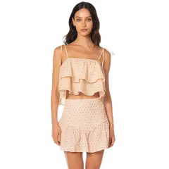 MAAJI - Top Corto de Playa Mujer Romance Veil Hebe Beige