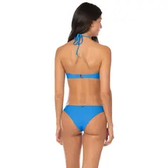 MAAJI - Panty Vestido de Baño Tiro Bajo Cachetero Reversible Mujer Iconic Azul