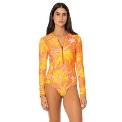 MAAJI - Vestido de Baño Enterizo para Surf Mujer Golden Swell Triton Naranja