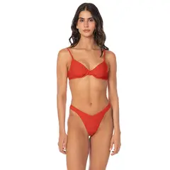MAAJI - Red Camelia Dainty Unmolded Underwire Bikini Top