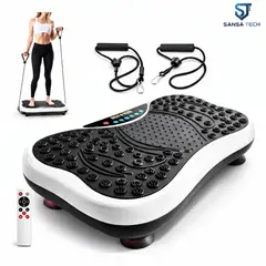 GENERICO - Plataforma Vibratoria Universal Ejercicio 110v Grande Negra
