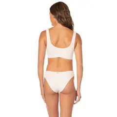 MAAJI - Panty Vestido de Baño Tiro Medio Mujer Coconut Milk Sublimity Blanco