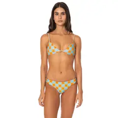 MAAJI - Top de Bikini Tipo Brasier con Argolla Mujer Breeze Beat Ruanda Azul