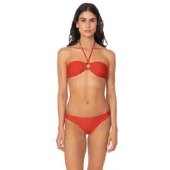 MAAJI - Red Jill Ring Bandeau Bikini Top