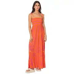 MAAJI - Vestido Largo Salida de Baño Mujer Tropical Candy Bewitched Rosado