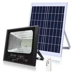 COLME TECHNOLOGY HOME - Reflector Solar 200w Lampara Led Panel Solar Control Remoto Negro Blanco