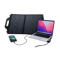 OEM - Panel Solar Potente Plegable 100w Cargador Solar Negro