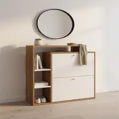 DKO DESIGN - Organizador Zapatero Jenny 90x80x25cm Madera-Blanco