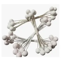 GENERICO - Cerezas Artificiales de Navidad - Paquete de 12 Unidades - Blanco