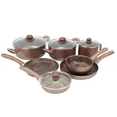 UNIVERSAL - Batería de Ollas Ambar 11 Piezas L39274 Café
