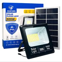 COLME TECHNOLOGY HOME - Reflector Solar Jortan 500w Lampara Luz Led Panel Solar 25w 6v Negro Blanco Frío
