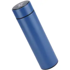 BUFFER FLASK - Botella Termo Inteligente Con Pantalla LED – Acero Inoxidable, Aislante Térmico 500 ml (Azul)