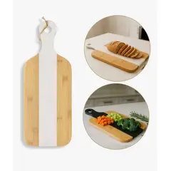 AMERICAN GENERICS - Tabla y Accesorios para Quesos SK-9591 – 42 x 15 x 1.5 cm