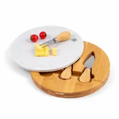 AMERICAN GENERICS - Tabla Circular y Accesorios para Quesos