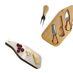 AMERICAN GENERICS - Tabla y Accesorios para Quesos – 34.5 x 13.6 x 3 cm