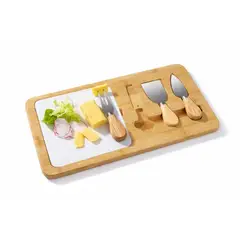 AMERICAN GENERICS - Tabla y Accesorios para Quesos – 36.5 x 18.9 x 2 cm