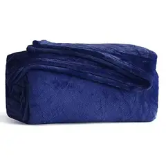 GENERICO - Cobija Manta Cama king 240x260 cm Azul oscuro