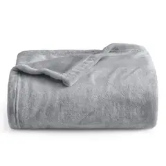 GENERICO - Cobija Manta Cama king 240x260 cm gris