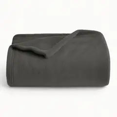 GENERICO - Cobija Manta Cama king 240x260 cm Gris oscuro