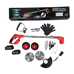 GENERAL - Podadora de Césped Inalámbrica con Ruedas – Incluye 2 Baterías Recargables y Accesorios – Corte Preciso y Portátil