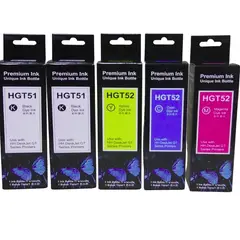 GENERICO - Kit 5 tintas gt51 gt52 para HP 530/533/580/630/680/750/790