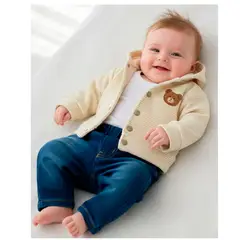 BABY KDS - Conjunto Bebe Niño 3 Piezas Vainilla - glotoncitos