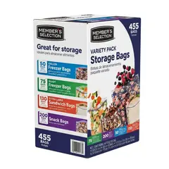 MEMBERS SELECTION - Bolsas Ziploc Con Cierre Para Congelador Surtidas Members 455 Und