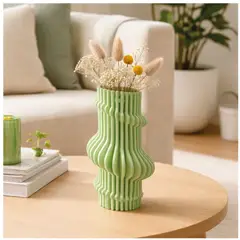 TIZZY DISEÑO - Florero Decorativo Color Verde claro para Flores Secas