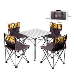 GENERICO - Mesa y Sillas Plegables De Camping Tipo Maleta