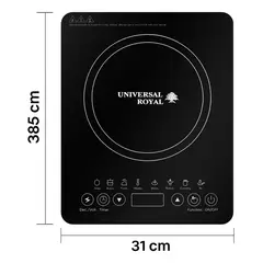 UNIVERSAL ROYAL - Estufa de Inducción Portátil 1800W 7 Funciones temporizador con Olla